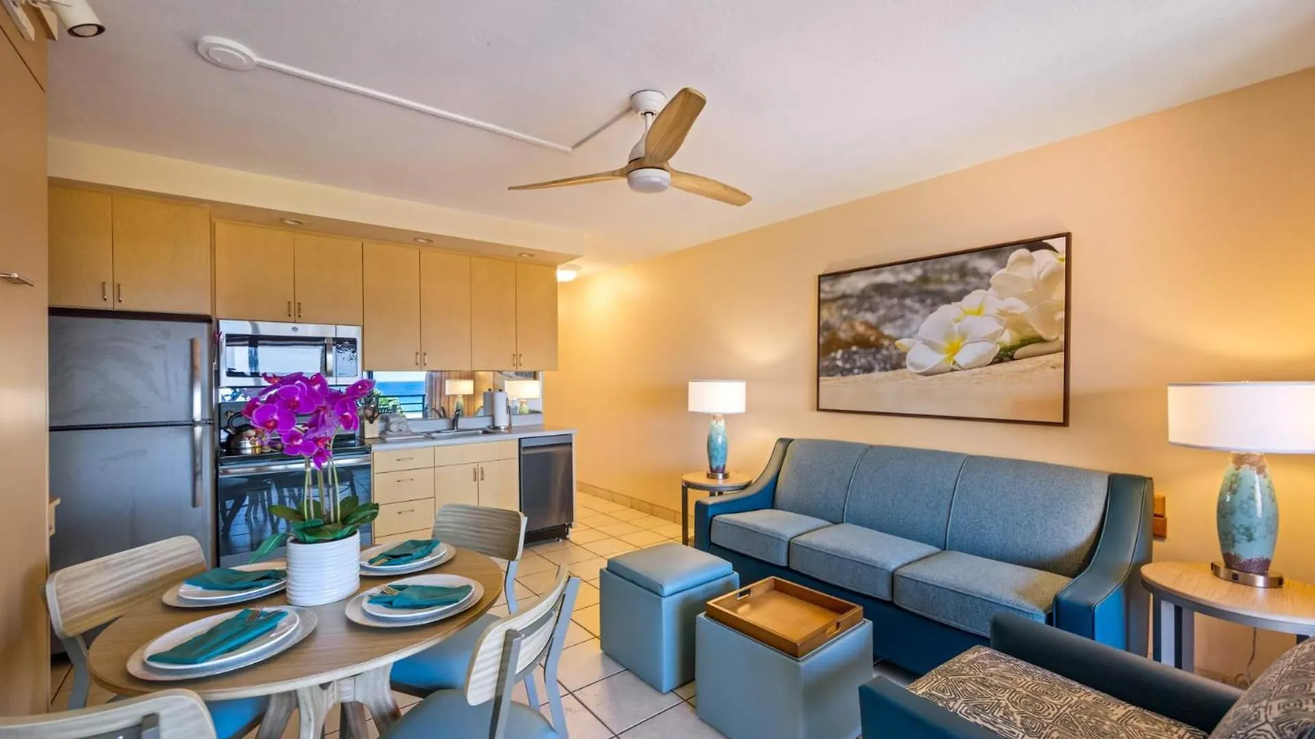 度假居 Kuleana Club #619 Oceanfront - 1 Bedroom & 1 Bathroom - Gated 3Rd Fl 卡哈纳